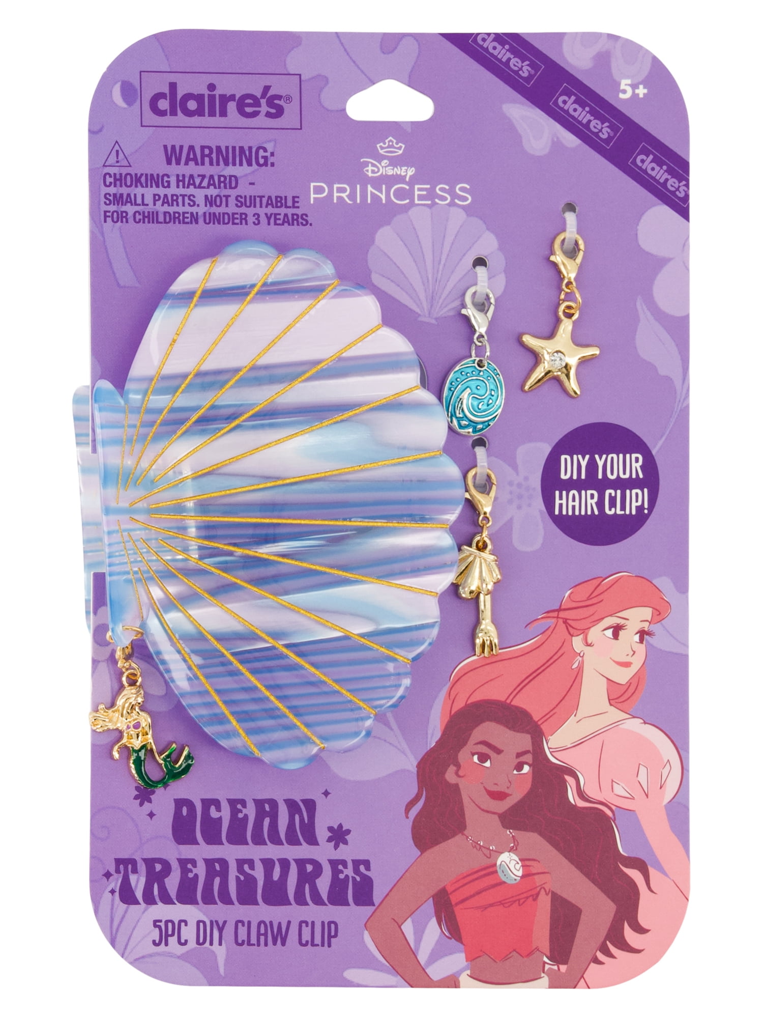 Claire's Disney DIY Claw Clip Hair Set with Charms