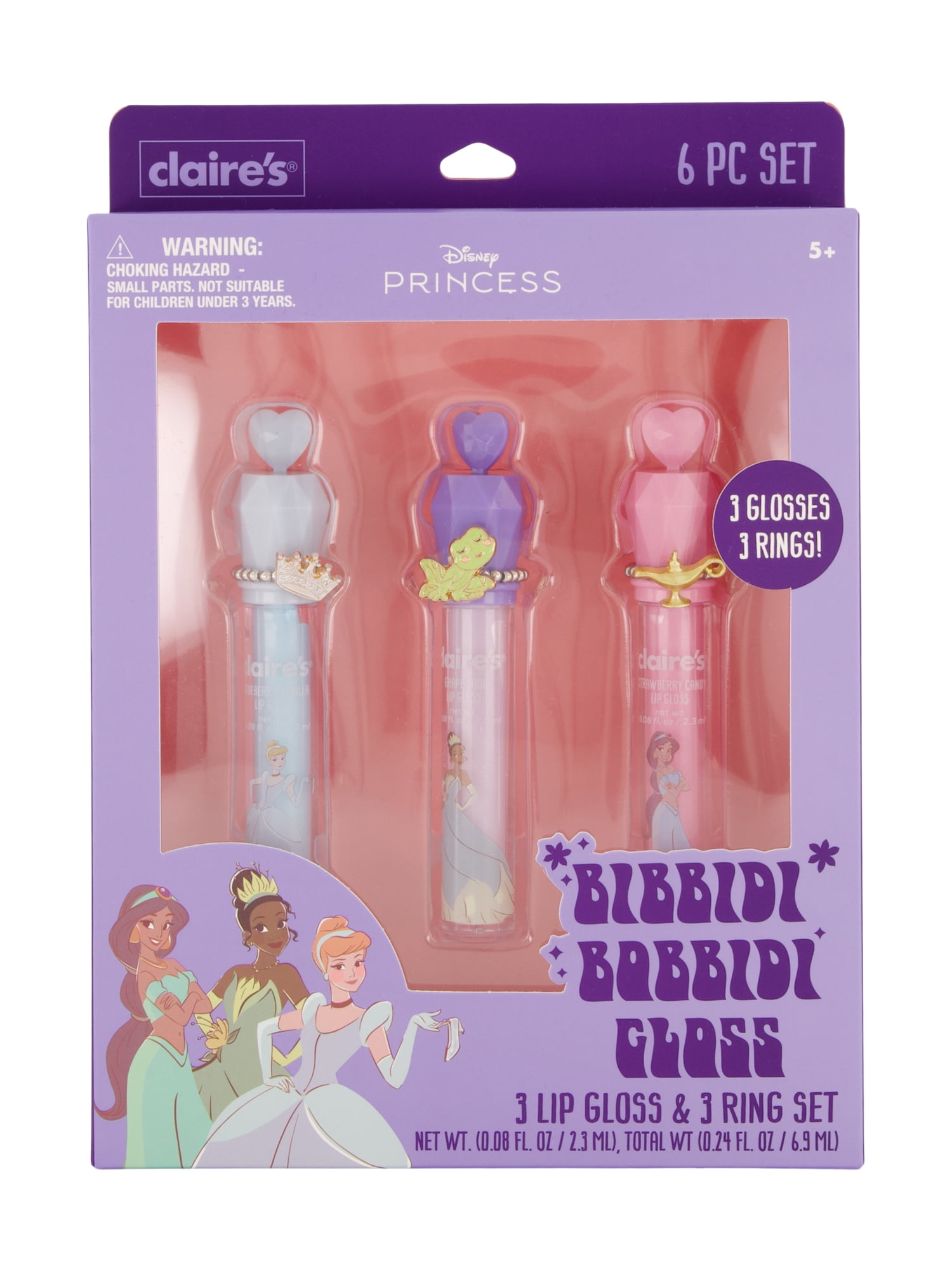 Claire's Disney Lip Ring Set - Bibbidi Bobbidi 6 Pcs