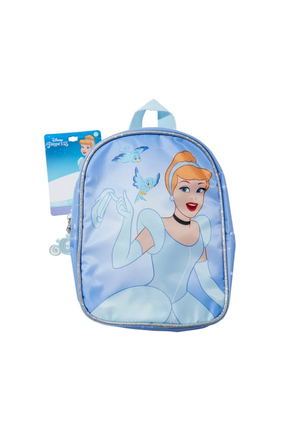 Disney Princess Cinderella Backpack with Silver Glitter