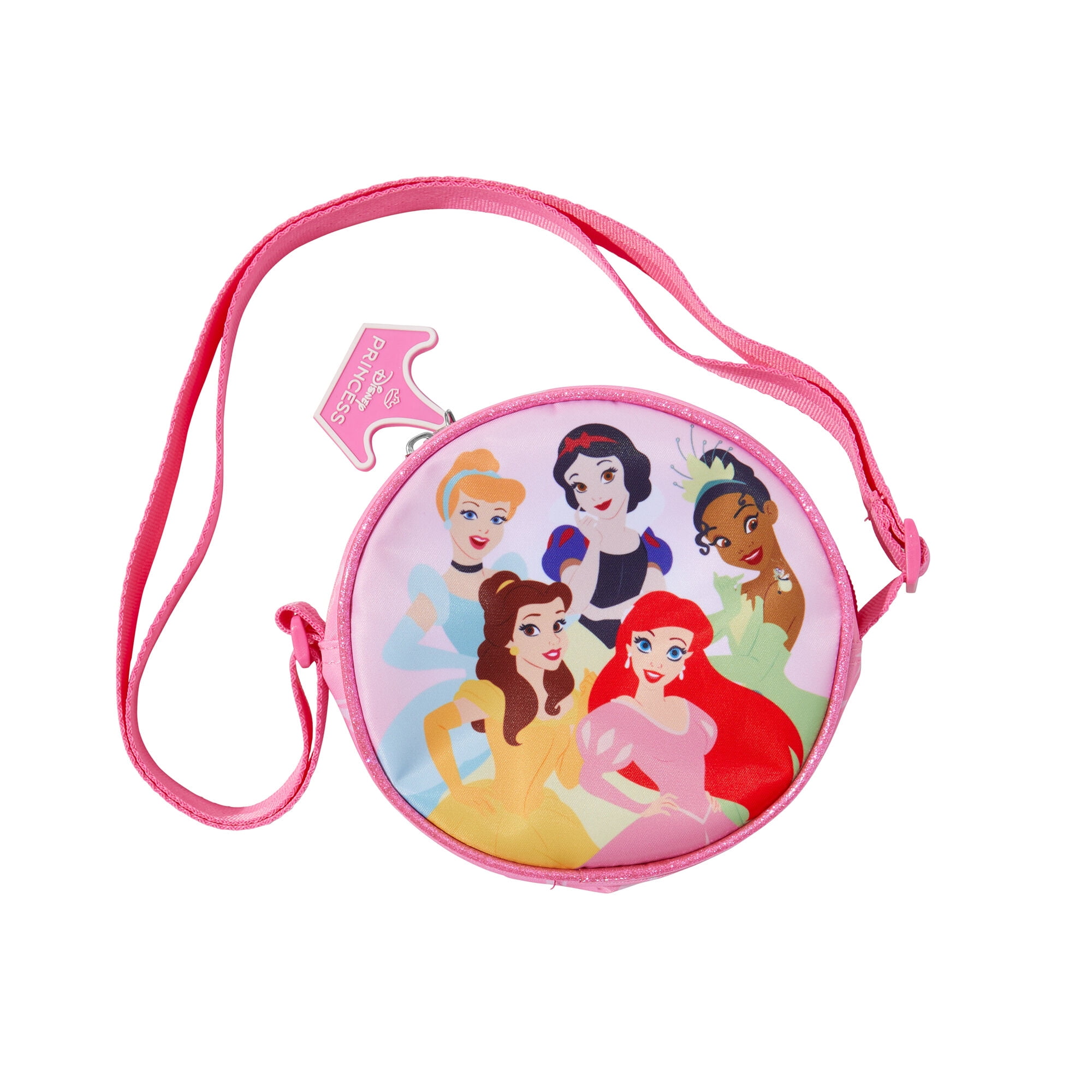 Claire s Disney Princess Round Crossbody Purse with Adjustable Strap