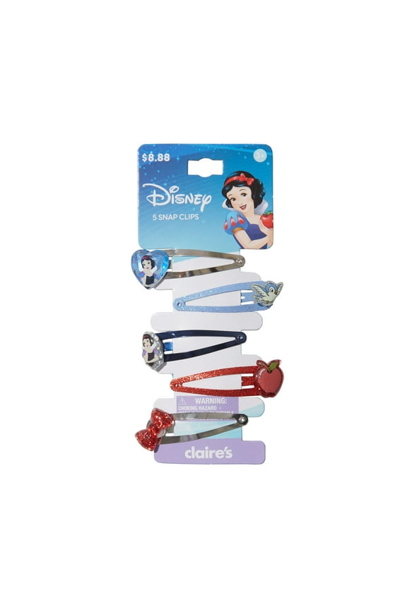 Disney Snow White Hair Clips with Charms, 5-Pack