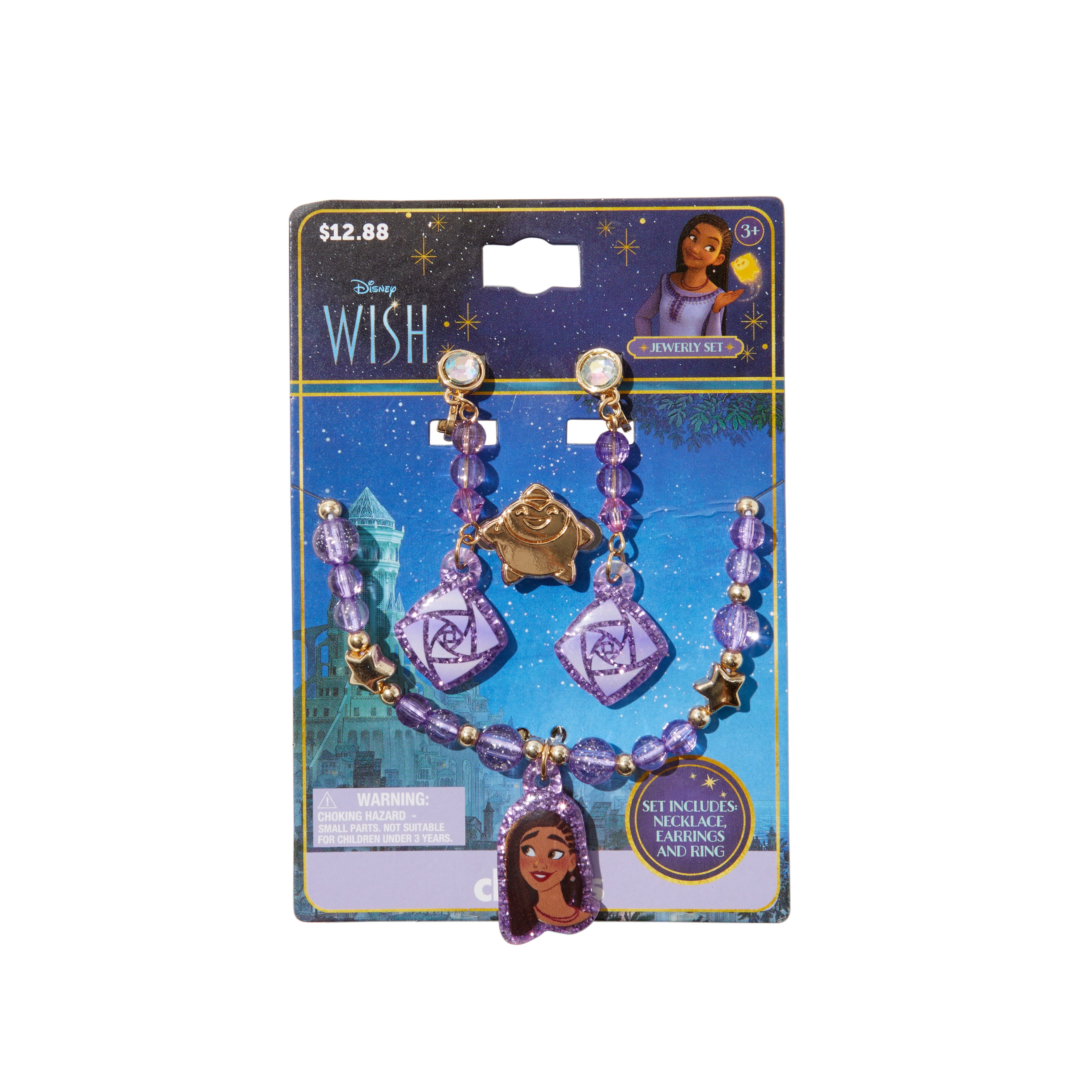 Claire's Disney Wish Earring, Necklace and Ring Set