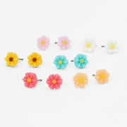 Claires Floral Stud Earrings 6 Pack