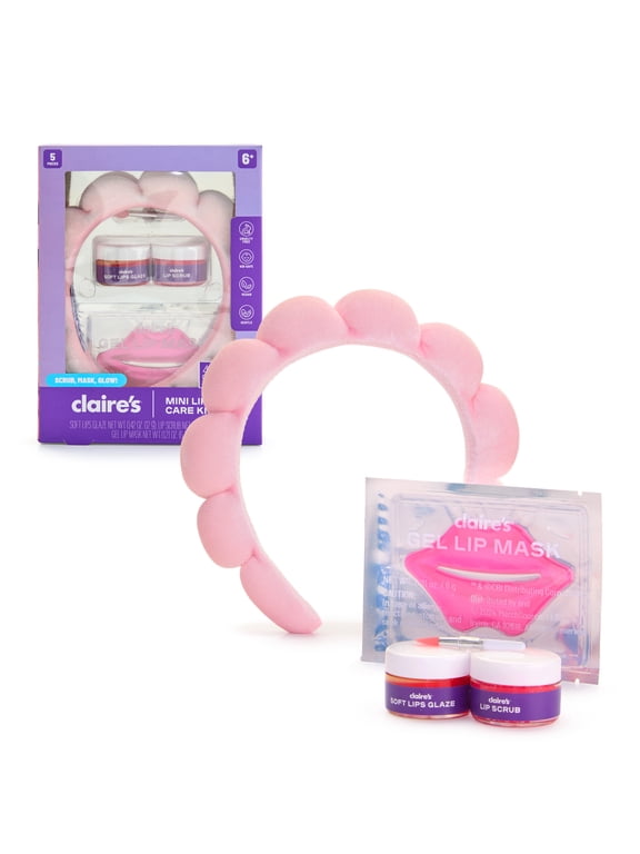 Mini 5-Piece Lip Care Kit with Lip Scrub, Lip Mask & Sleep Mask
