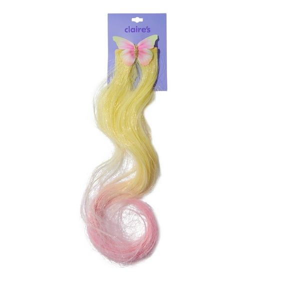 Claire's Girl's Fairy Tale Pink and Yellow Butterfly Large Alligator Hair Clip, Children