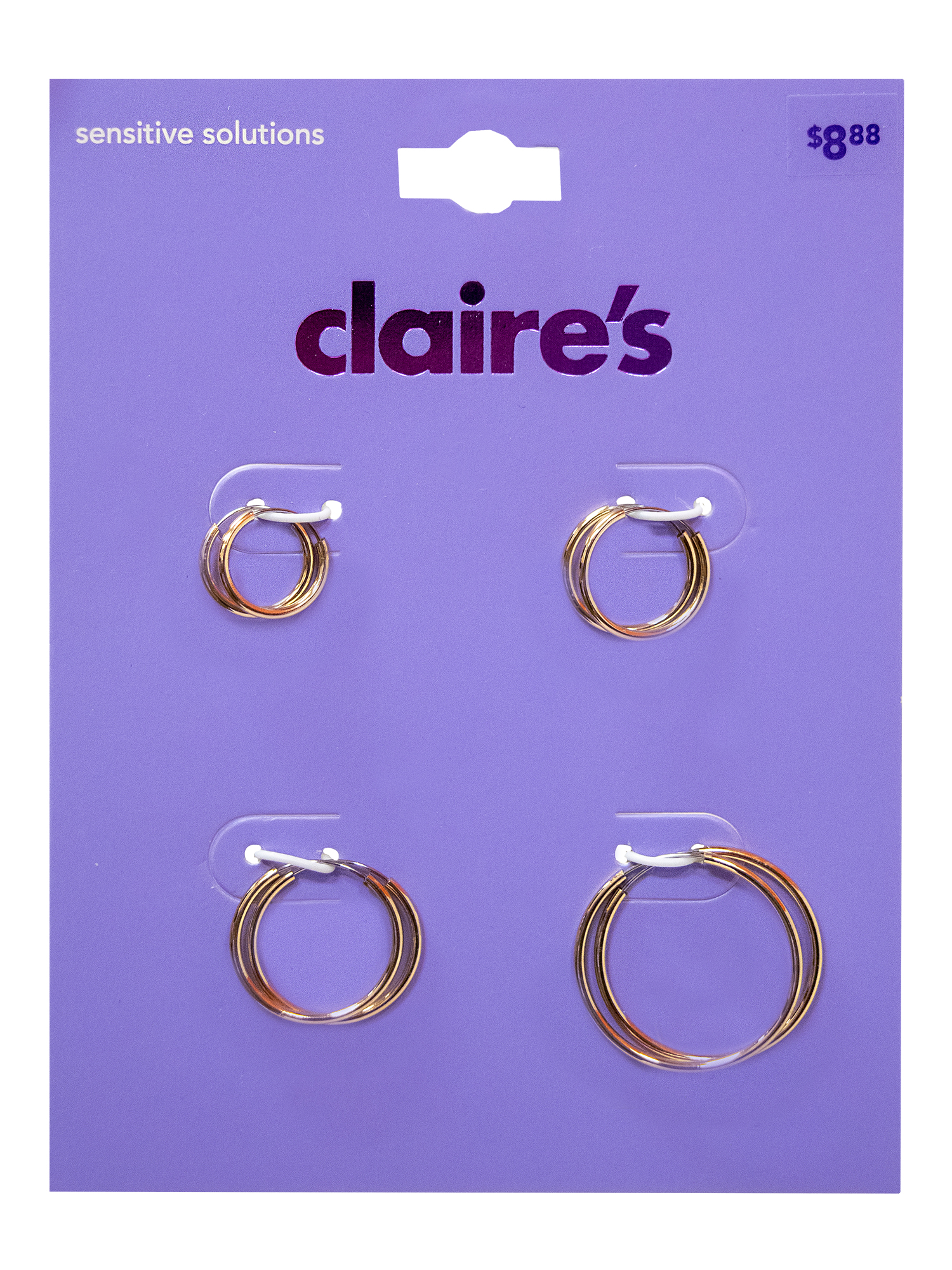 Claire's Girls 4On Gold Mini Gradual Hoop 5.10.15.20