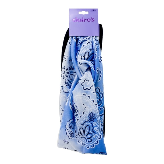 Claire's Girls Blue Bandana and Navy Twisted Headwraps Set, 2-Pack, Multicolor