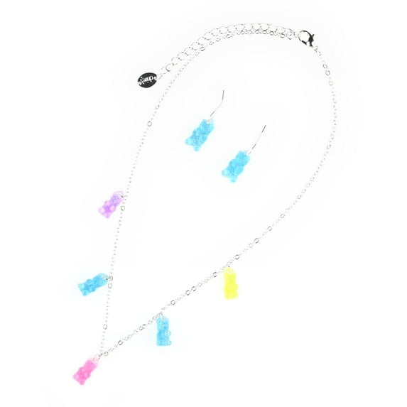Claire's Colorful Yummy Gummy Bears Mixed Piece Jewelry Box Set, 2-Pack