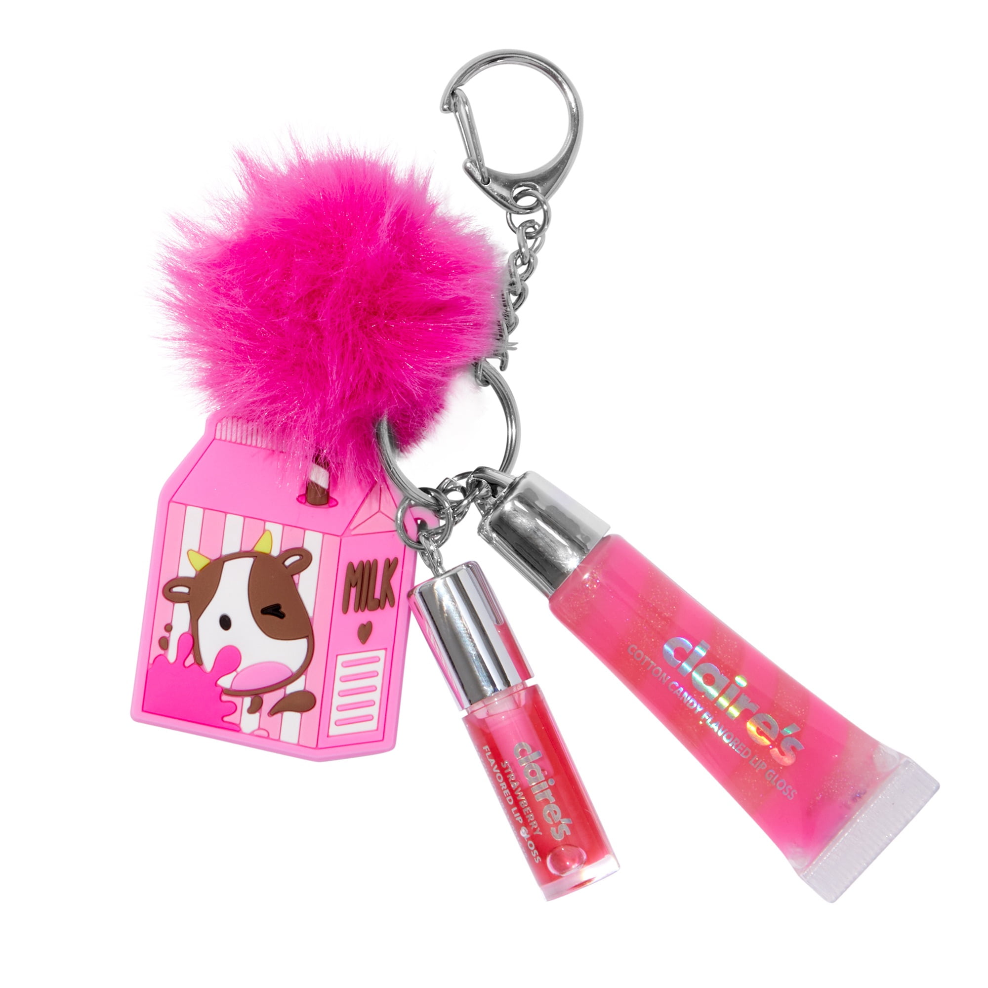 Pom Pom Keychain Lanyard Keychain With Lip Gloss Keychain Pendant