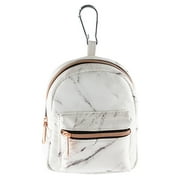Claires Girls Marble Mini Backpack Keychain, White, 91295