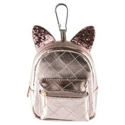 Claire's Girls’ Metallic Cat Ears Mini Backpack Keychain, Multicolor, 91225