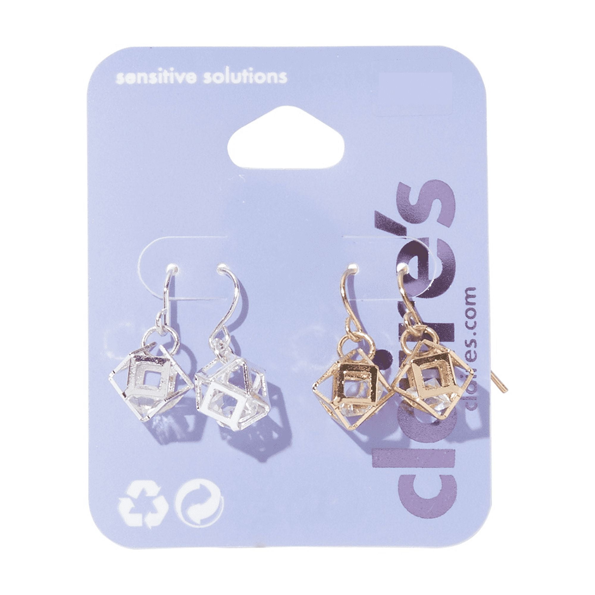Claire's diamond earrings clearance