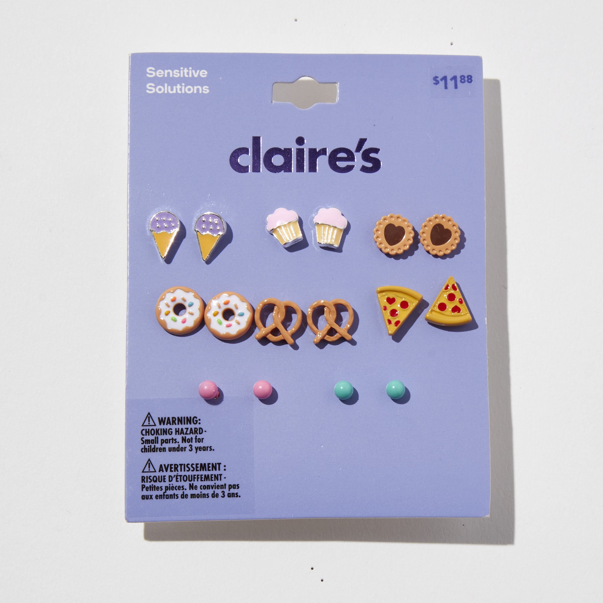 Claires Girls Tasty Treat Stud Earring Set, 8-Pack, Guam Ubuy