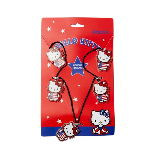 Claire's Girls Stars Stripes Hello Kitty Light Up Necklace