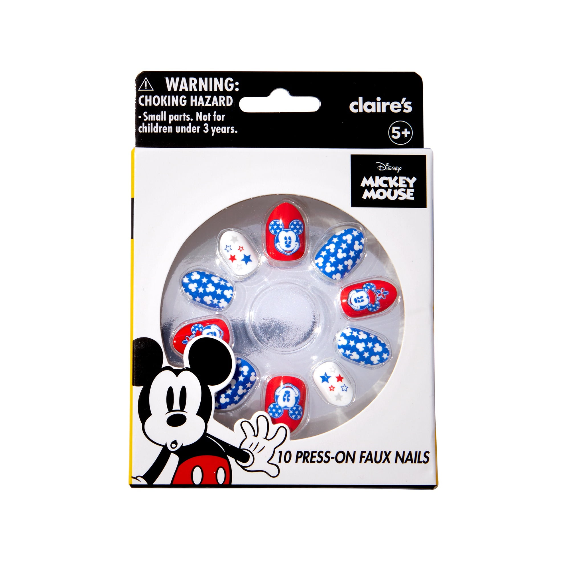Claire's Girls Stars & Stripes Minnie Mouse Faux Nail