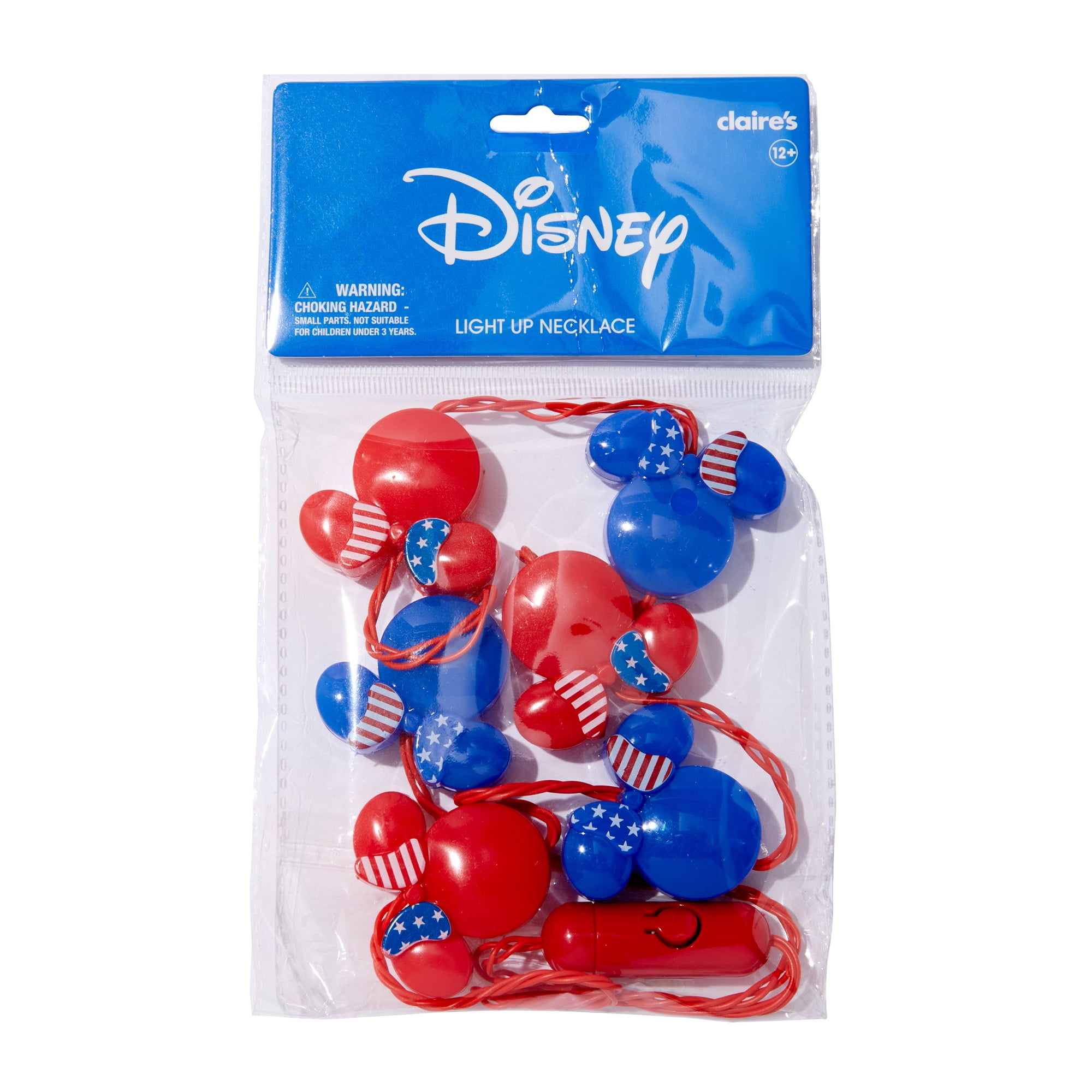 Claire's Kids Patriotic Minnie Mouse Light Up Necklace Star