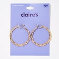 thumbnail image 2 of Pair Of 40mm Twist Hoop Earrings - Hypoallergenic Surgical Steel, Snap Closure, Boxed - Choose Your Color 2 of 5