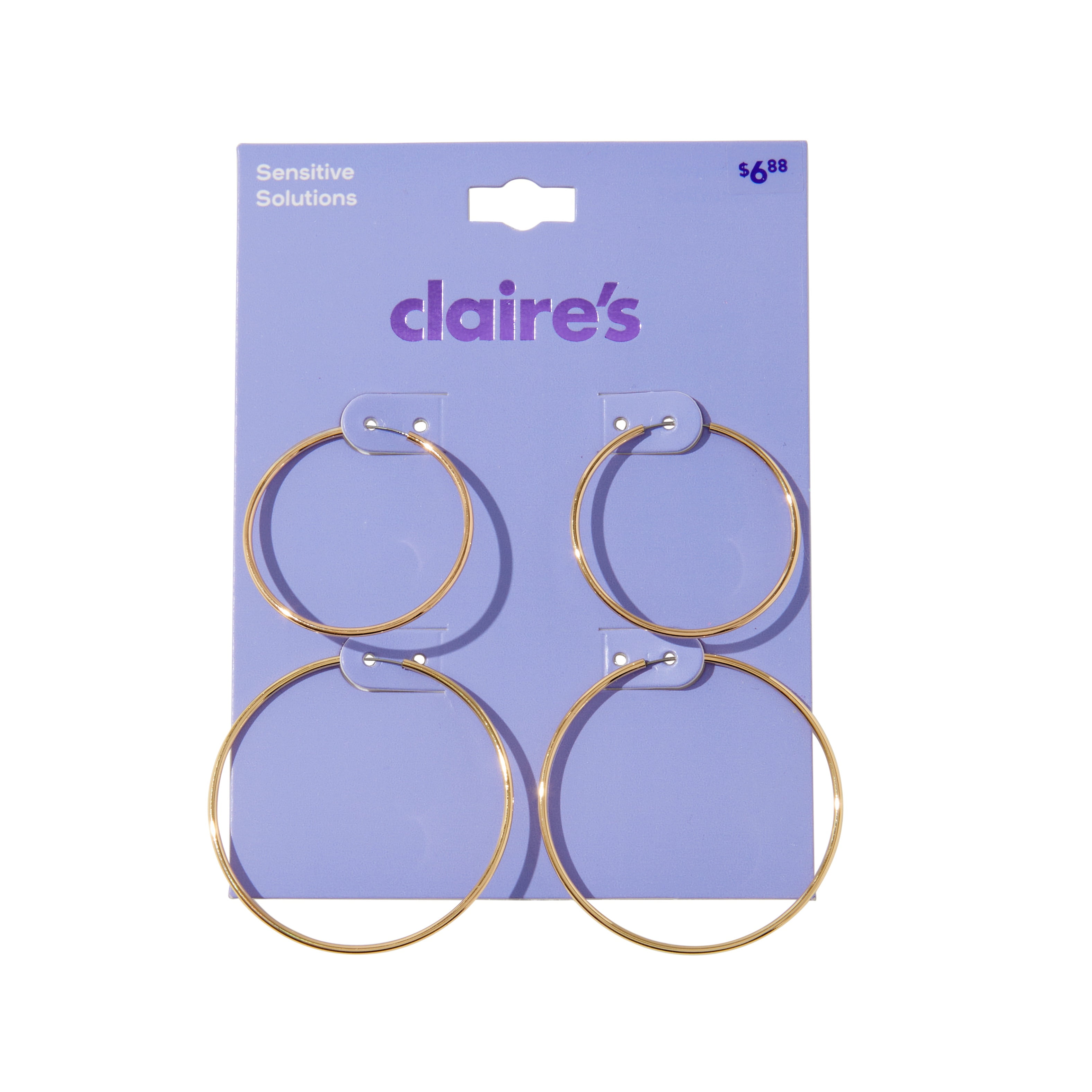 Claire s Brandclub Claire s Gold Hoop Set 30mm and 40mm 2 Pair