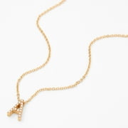 Claires Gold Plated A Mini Initial Necklace