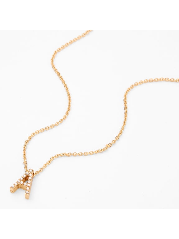 Gold Plated "A" Mini Initial Necklace