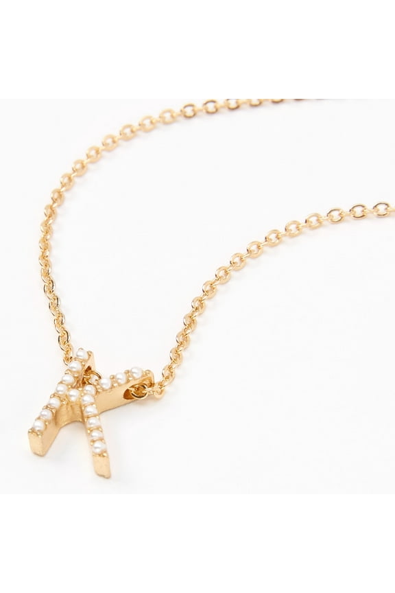 Gold Plated "K" Mini Initial Necklace