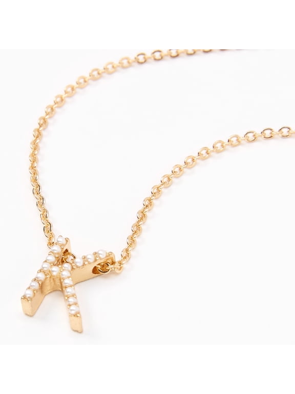 Gold Plated "K" Mini Initial Necklace