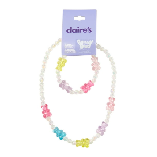 Claire's Girls Candy Pearl Beaded Necklace Set, Multi-Color, 2