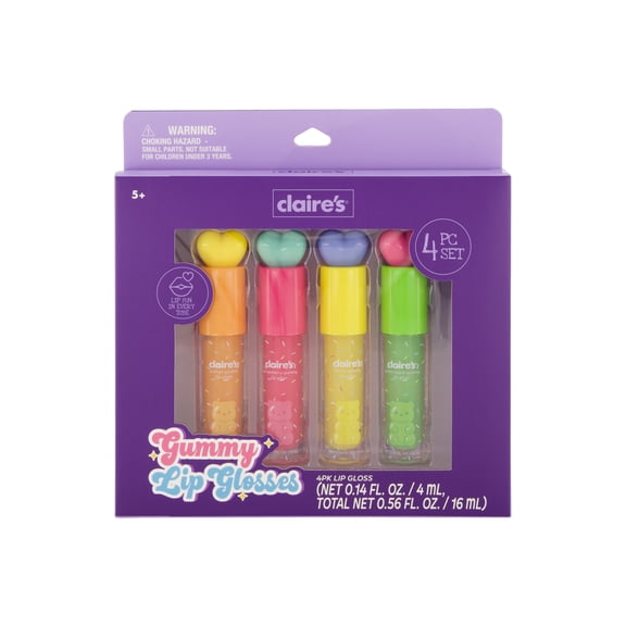 Claire's Gummy Lip Gloss 4 Pcs