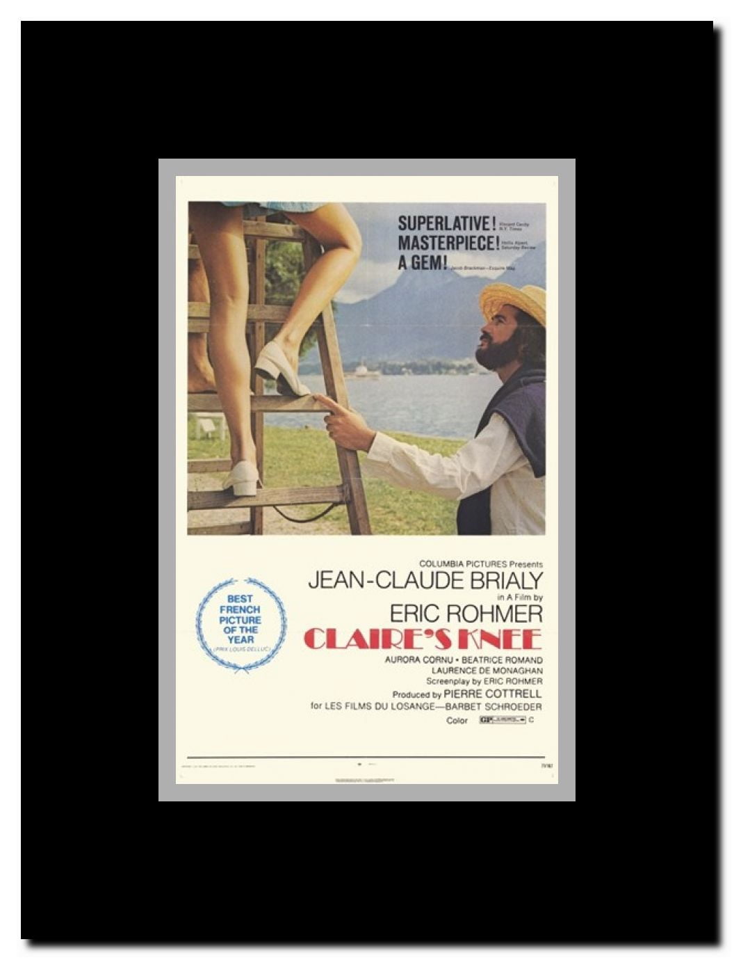 Claire's Knee Framed Movie Poster
