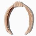 thumbnail image 1 of Claire's Knotted Headbands for Girls Age 8+, Tweens & Teens Size - Cute & Comfortable Fashion Hairband Kids Hair Accessories - Tan Velvet, 1 of 3