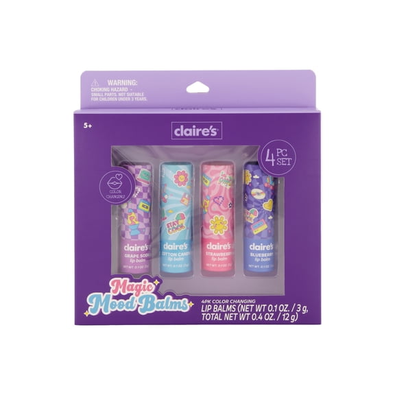 Claire's Mood Flavored Lip Balms 4 Pcs