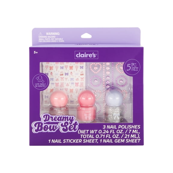 Claire's Nail Polish Kit - 5 pcs