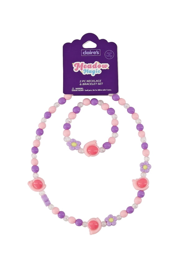 Necklace/Bracelet Set - Snail, 2pcs