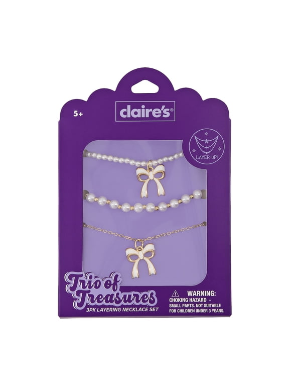 Necklace Set - Bow, 3pcs