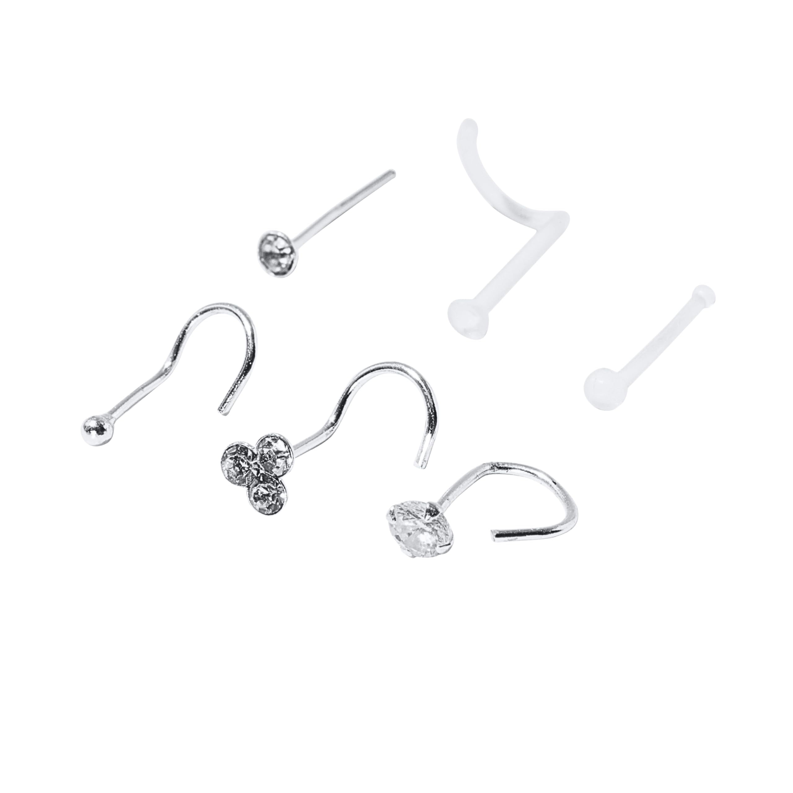 Claire's Nose Rings Durable Hypoallergenic Sterling Silver Nose Studs — free download