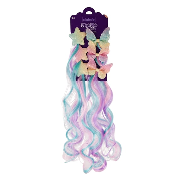 Claire's Ombre Colored Faux Hair Extensions 6 Pcs