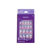 Claires Ombre Star Print Oval Shaped Press-on Nails, 24 Nails