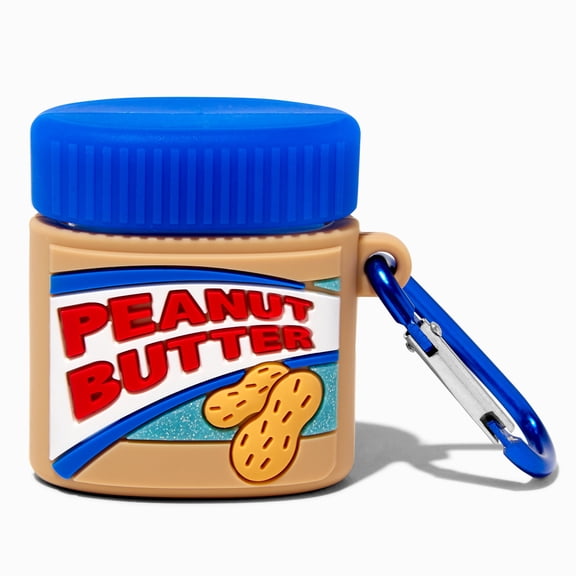 Claire's Peanut Butter Jar Silicone Earbud Case Cover - Compatible With Apple AirPods