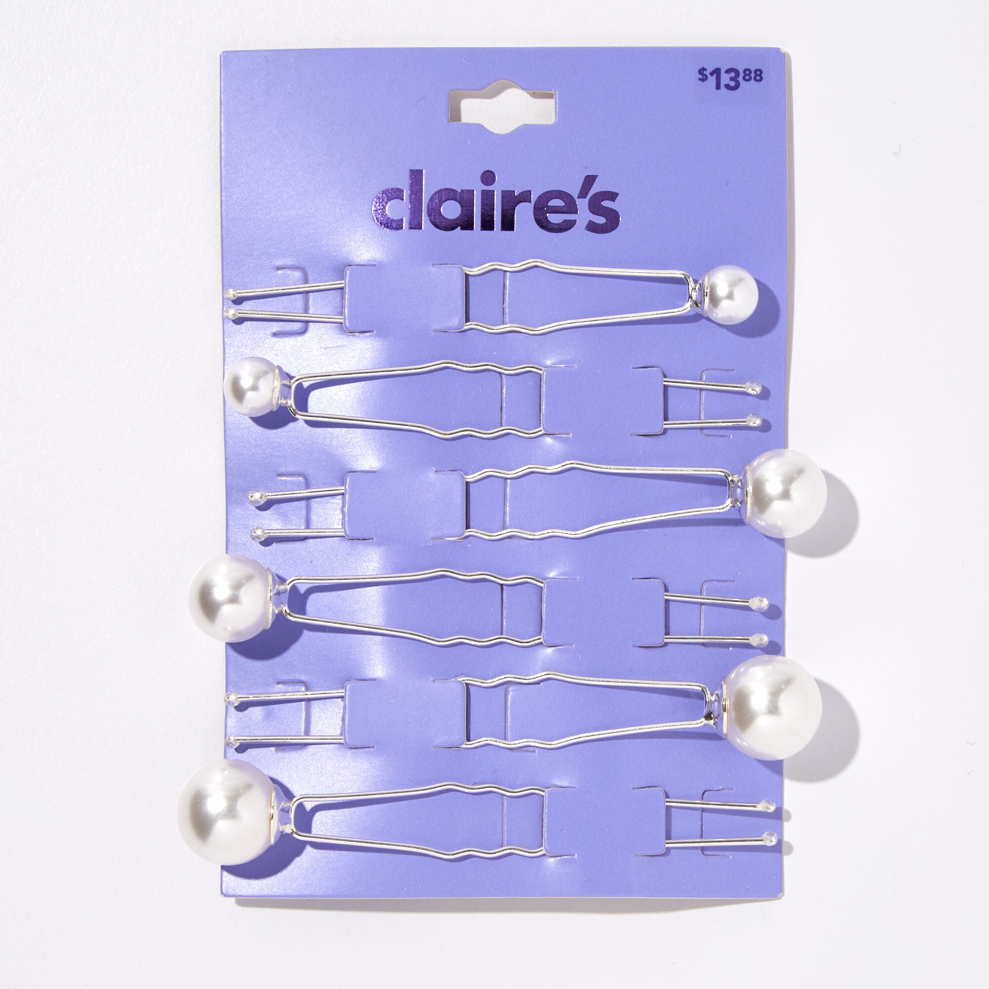 Claire's Pearl Hair Pins, 6Pack