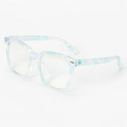 Claires Pearlized Blue Retro Clear Lens Frames