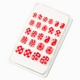 thumbnail image 1 of Claire's Pink & Red Tonal Groovy Square Press On Faux Nail Set - 24 Pack, 1 of 2