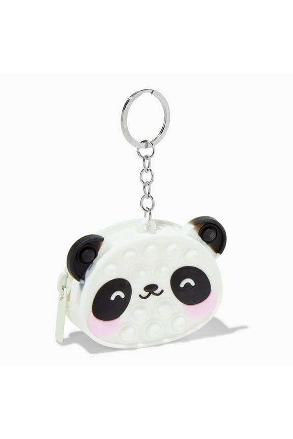 Popper Panda Mini Jelly Coin Silicon Purse Keychain