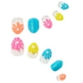 thumbnail image 1 of Claire's Retro Classic Faux Nails, 24-Pcs Set, Yellow, Pink, Orange, Blue with Adhesive Tabs, 1 of 6