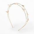 thumbnail image 1 of Claire's Rose Gold Double Row Butterfly Headband, 1 of 2