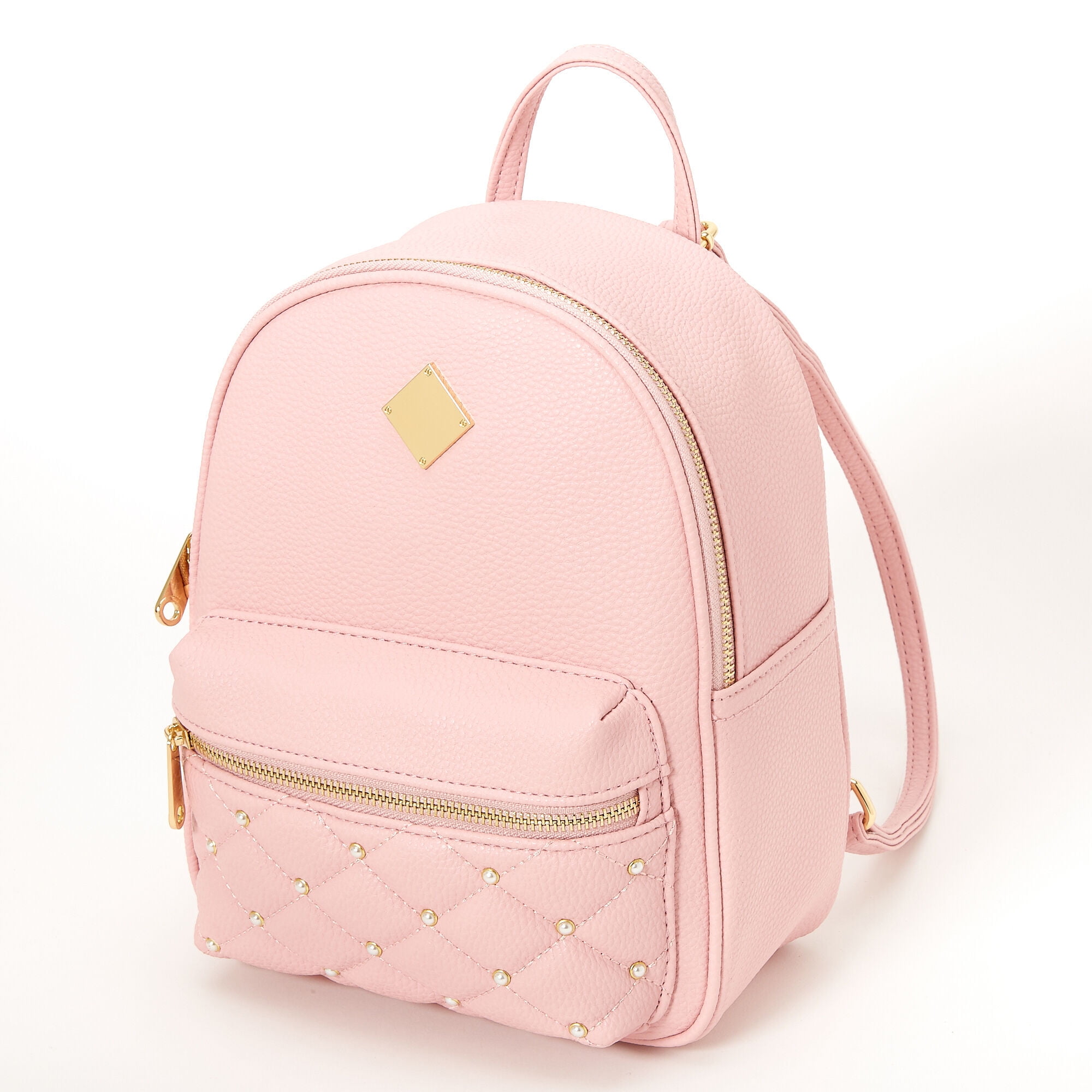Claire s Small Backpack Girls Purse Cute Functional Fashion Accessory for Kids Little Girl Tweens and Teens Pink Quilted Pearl 8x5 5x10 5 0cb37b68 84da 420c 8c58 a9a1ad6a25e0.31f7bf0c999fe2d29e18568444aec646