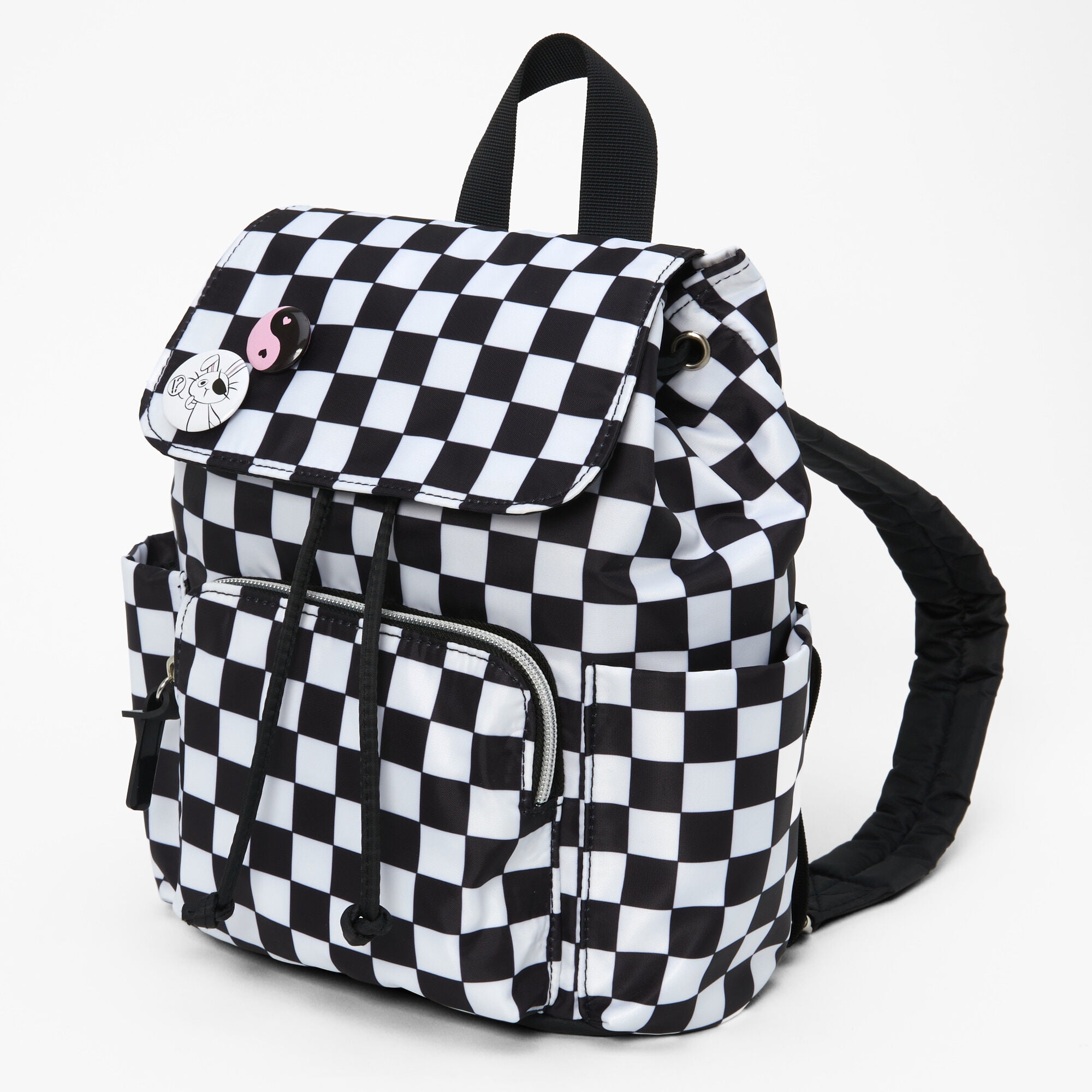 Claire's Small Backpack Girls Purse - Fun Funky Fashion Accessory Mini  Backpacks for Kids Little Girl, Tweens and Teens - Black & White Checkered