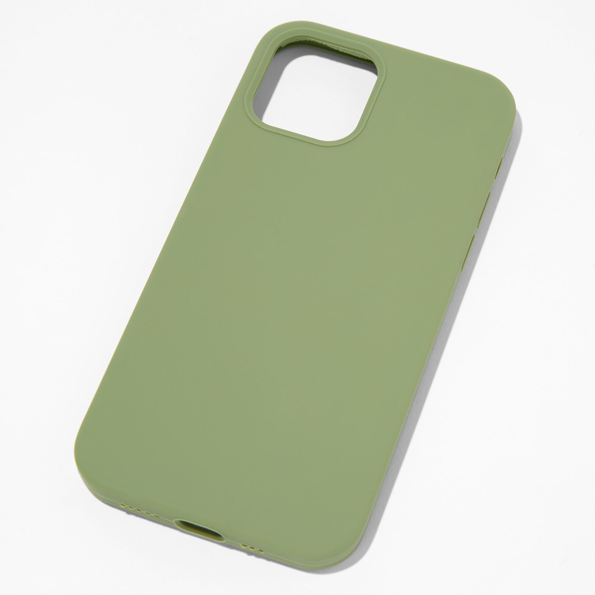 ◆JOY GRYSON◆ Claire Phone Case Medium LW1SW4110_CY Claire's Solid Sage Green Silicone Phone Case - Fits iPhone