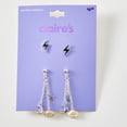 thumbnail image 1 of Claire's Space Drop Earrings with Coordinating Black Lightning Earrings, 2-Pack, 1 of 1