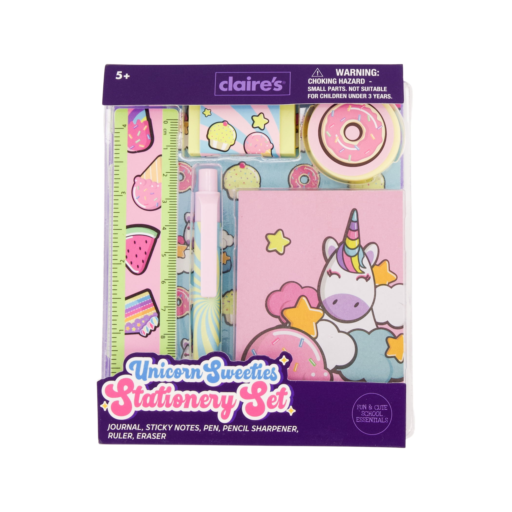 Claire's Stationery Set - Unicorn 6 pcs