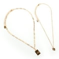 thumbnail image 1 of Claire's Teen Girls Gold Zodiac Virgo Necklace Set, Lobster Closure, 2-Pack, 1 of 6